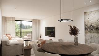 <p><span><strong>Lancering – iedereen welkom!</strong></span><br />Op <strong>zaterdag 25/04</strong> ben je van harte welkom tussen <strong>10u en 14u</strong> voor de officiële lancering op locatie: Turnhoutsebaan 42, Dessel<br />Kom vrijblijvend langs, ontdek het project en geniet van een eerste kennismaking met de site. We kijken ernaar uit je te ontvangen!<br /><br /><br />Parkresidentie “Desschel” is een <b>exclusief woonproject met 24 hedendaagse appartementen</b>, harmonieus ingebed in een uitzonderlijke <b>parkachtige omgeving in Dessel</b>. Hier komen architectuur en natuur subtiel samen, met <b>rust, licht en ruimte</b> als uitgangspunt.</p>
<p>Dankzij de <b>strategische ligging </b>aan de Turnhoutsebaan woont u vlak bij het centrum van Dessel, met winkels, horeca, scholen en sportfaciliteiten op wandel- en fietsafstand. U geniet van een <b>groene, serene woonomgeving</b> én een vlotte bereikbaarheid.</p>
<p></p>
<p>Parkresidentie Desschel bestaat uit <b>twee stijlvolle gebouwen met vier afzonderlijke toegangen</b>, telkens met slechts <b>5 tot 7 appartementen</b>.</p>
<p>De appartementen en lofts variëren van <b>74 m² tot 133 m²</b> en beschikken over <b>1 of 2 slaapkamers</b>. De <b>ruime overdekte terrassen</b>, van <b>8,28 m² tot 80,23 m²</b>, versterken het binnen-buitengevoel en bieden een prachtig zicht op het omliggende groen.</p>
<p></p>
<p>De architectuur is <b>tijdloos en verfijnd</b>, met lichte baksteen, houten gevelaccenten, zwarte aluminium buitenschrijnwerken en grote raampartijen die het parkgevoel maximaal naar binnen brengen.</p>
<p></p>
<p>Ook <b>duurzaamheid</b> staat centraal. Het project wordt gebouwd volgens de <b>BEN-normen</b>, met als doel een <b>E-peil lager dan 20</b>. Dankzij <b>geothermische warmtepompen</b>, <b>vloerverwarming</b> en <b>passieve koeling</b> geniet u van hedendaags wooncomfort.</p>
<p></p>
<p>In de ondergrondse kelder heeft u keuze uit <b>ruime of extra ruime parkeerplaatsen</b>, <b>garageboxen</b> en <b>bergingen</b>, die <b>afzonderlijk aan te kopen</b> zijn.</p>
<p></p>
<p><b>Mogelijkheid tot aankoop aan 6% btw</b>, mits voldaan aan de geldende voorwaarden. Op het grondaandeel zijn 12% registratierechten van toepassing en op het constructiegedeelte 6% of 21% btw.</p>
<p></p>
<p><b>Meer info?</b> Contacteer ons via <b>03 435 31 33</b> of <b>info@jamar.immo</b>.</p>