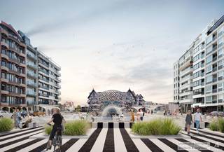 Garage "MATUVU" onder het nieuwe Albertplein te Knokke-Zoute...Via de inrit van de nieuwe residentie ONE CARLTON bereikt u de ondergrondse parking...