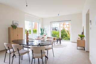 <p><span>Modern ground floor living with terrace and garden in Residence Jean DArme</span></p><p><span>Welcome to Residence Jean D'Arme, a stylish new residence with reference to the former gendarmerie. This beautiful ground floor apartment combines contemporary living comfort with a spacious terrace and a cozy private garden ideal for quiet enjoyment.</span></p><p><span>Thanks to its excellent location at the edge of the center, you can easily reach stores, public transport and all daily amenities. Extra practical: there is a possibility to purchase a spacious storage room, private parking space and/or garage.</span></p><p><span>Moreover, these apartments are sold under registration duties instead of VAT, which means a particularly interesting financial advantage. The price mentioned does not include registration fees, connection fees and the possible purchase of a garage, pitch and/or storage space.</span></p><p><span>Discover this project during the 1st VIEWING MOMENT on May 9 from 2 p.m., by appointment only. Contact us in time for your visit.</span></p>
