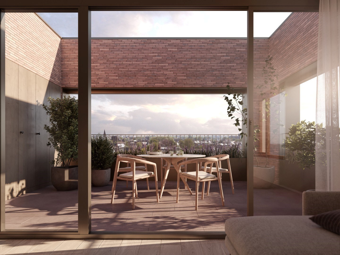 APPARTEMENT met Zuid terras, 55,21 m², 1 slaapkamer - Res. B'HIVE - foto 4