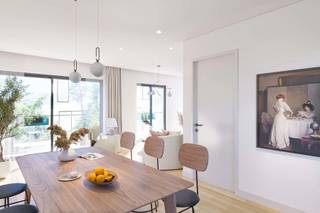 Dit nieuwbouwappartement situeert zich op de tweede verdieping van nieuwbouwresidentie De Zeven Rozen in blok C. Het omvat een inkomhal,...