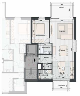 Dit <strong>doorkijkappartement</strong> (74,85m²) op de<strong> tweede verdieping</strong> aan de westkant van <strong>Residentie Reiger</strong> biedt een <strong>ruime en lichte woonruimte</strong> met een <strong>prachtig uitzicht op het omliggende groene landschap</strong>.<br />De <strong>doorkijkindeling</strong> zorgt voor een <strong>overvloed aan natuurlijk licht,</strong> wat het appartement een <strong>open en luchtig gevoel</strong> geeft.<br /><br />Dit appartement beschikt over <strong>1 slaapkamer.</strong><br />Door de<strong> terrassen aan beide zijden</strong> (9,50m² en 4,30m²) kun je op elk moment van de dag <strong>genieten van het buitenleven</strong>.<br />Dankzij de <strong>energiezuinige lucht-waterwarmtepomp </strong>woon je hier comfortabel met een <strong>laag energieverbruik</strong>.<br />De <strong>duurzame materialen</strong> en <strong>moderne afwerking</strong> maken dit appartement een perfecte keuze voor wie houdt van<strong> hedendaags wonen in een natuurlijke omgeving</strong>.<br /><br />Parkeren is mogelijk in <strong>de ondergrondse garageboxen of staanplaats</strong>.<br /><br />Een unieke kans voor wie op zoek is naar een <strong>stijlvol en energiezuinig appartement</strong> met een <strong>rustige ligging</strong>, op korte afstand van het<strong> centrum van Ingelmunster</strong>.