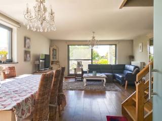 <p><span>Op zoek naar een instapklare duplex met ruimte, licht en comfort op een rustige ligging? Dan is deze topper op de Hermanslaan in Maasmechelen precies wat je zoekt!<br /><br />In een kleinschalig en verzorgd gebouw uit 2008, met slechts 3 appartementen, geniet je hier van privacy, rust en een aangename woonomgeving. Een echte verborgen parel op een vlot bereikbare locatie!<br /><br />Via de gemeenschappelijke inkom en trap bereikt u de private inkom van de duplex. Binnenkomend wordt u verwelkomd in een verzorgde hal met berging en gastentoilet. Via de glazen deur bereiken we vervolgens de leefruimte. Deze leefruimte is een echte troef: warm, lichtrijk en stijlvol afgewerkt met een prachtige massieve eiken parketvloer. Grote raampartijen brengen veel natuurlijk licht binnen en via de schuifpui stapt u zo het ruime terras van ca. 24 m² op. Ideaal voor lange zomeravonden, gezellig tafelen of gewoon ontspannen!<br /><br />De keuken sluit mooi aan op de leefruimte en is praktisch ingericht met koelkast met vriesvak, vaatwasser, keramische kookplaat met dampkap, microgolfoven en oven. Alles wat je nodig hebt, binnen handbereik.<br /><br />Een elegante houten trap in de leefruimte brengt u naar de bovenverdieping met 2 slaapkamers, een aparte toilet en een badkamer met ligbad, douche en lavabo. Comfort en functionaliteit gaan hier hand in hand.<br /><br />Extra pluspunt: een inpandige garage met elektrische poort, veilig, handig en rechtstreeks toegankelijk!<br /><br /></span></p><p><span>Troeven op een rij:</span></p><p><span><br />- Kleine blok met 3 appartementen</span></p><p><span>- Geen algemene kosten<br />- Groot terras (24 m²)<br />- Inpandige garage met automatische poort<br />- EPC 131 (label B)<br />- Instapklaar en goed onderhouden<br /><br />Voor meer informatie of een bezoek ter plaatse, contacteer ons via 0484.35.70.31 of via Diana@jemar.be!</span></p><p><span> </span></p>