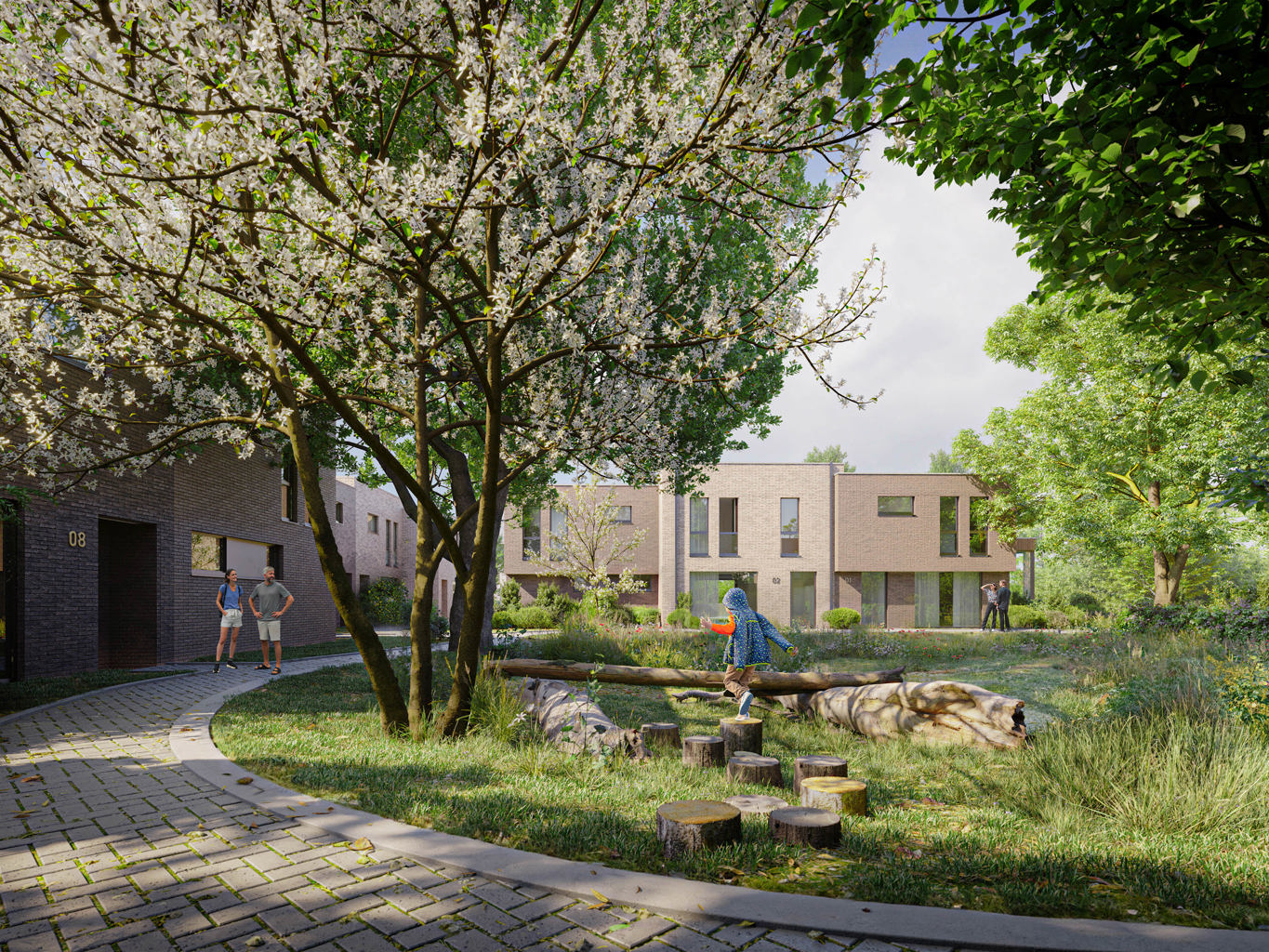 Woonerf met 12 doorzonwoningen - foto 1