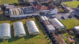 Zeer landelijke, maar toch centraal gelegen polyvalente handelslocatie met woning op een totale oppervlakte van 5.780m².<strong><span><br /><br /></span></strong><span>De vrijstaande woning met een bewoonbare oppervlakte van 235m². Aansluitend bij de woning achteraan sluit het winkel / kantoor gedeelte (ca. 105m²) aan bij de woning. Daarachter bevindt zich de werkplaats / opslagruimte (ca. 640m².) Als voormalig vijvercentrum is het terrein verder aangelegd met de nodige verhardingen, serres, garage en waterbassins. <br /><br />Achterliggend een perceel landbouwgrond van 2.570m².</span><strong><span><br /><br /><br /></span></strong>