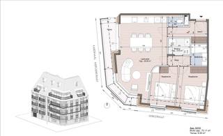Ontdek dit aangename en lichtrijke hoekappartement, uitstekend gelegen in de stijlvolle Residentie Antoine aan de Kursaalstraat te Heist, op korte wandelafstand van het strand, winkels en tal van gezellige eet- en drinkgelegenheden.<br /><br />De leefruimte voelt ruim en open aan en baadt in het natuurlijke licht dankzij de grote raampartijen en de gunstige hoekligging. De open, volledig ingerichte keuken sluit hier mooi op aan en vormt één harmonieus geheel met de eet- en zithoek. Aansluitend geeft de leefruimte uit op het terras. <br /><br />Het appartement beschikt over twee volwaardige slaapkamers en is daardoor perfect geschikt als vaste woonst, tweede verblijf of interessante investering. Verder vindt u een moderne badkamer met inloopdouche, een apart toilet en een praktische berging met aansluiting voor was- en droogmachine. Er is tevens de mogelijkheid om de indeling aan te passen zodoende er twee badkamers aanwezig zijn. <br /><br />Daarnaast is er in het gebouw een gemeenschappelijke fietsenberging aanwezig.<br /><br />Interesse in dit appartement of meer info gewenst? Neem gerust contact op met Willem Cauwels via 050/89.27.70
