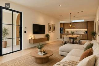 Deze volledig gerenoveerde gezinswoning in Merelbeke biedt maar liefst 216 m² bewoonbare oppervlakte en combineert ruimte, comfort en een uitstekende ligging. De woning is in 2026 volledig gerenoveerd, geniet van een EPC A (57 kWh / m² jaar), en dus perfect instapklaar!<br /><br />Binnen geniet je van een kwalitatieve afwerking, vijf volwaardige slaapkamers en twee stijlvolle badkamers. Dankzij de ruime indeling is er plaats voor het hele gezin, een thuiskantoor of een hobbyruimte. De lichtrijke leefruimte creëert een aangename woonbeleving en vormt het hart van deze moderne woning.<br /><br />Ook buiten heeft deze woning heel wat te bieden. De hippe, onderhoudsvriendelijke stadskoer vormt een gezellige plek om te ontspannen of te genieten van lange zomeravonden. Daarnaast beschikt de woning over een ruime garage en kelder, ideaal voor parkeren, fietsen en extra opslagruimte.<br /><br />Op technisch vlak is de woning volledig mee met hedendaags wooncomfort. De aanwezigheid van zonnepanelen en een ventilatiesysteem D zorgen voor een energiezuinige woning met een gezond en aangenaam binnenklimaat.<br /><br />De ligging is een absolute troef. Je woont centraal in Merelbeke, dichtbij winkels, scholen, horeca en dagelijkse voorzieningen. Je behoud het aangename dorpsgevoel, terwijl Gent bijzonder vlot bereikbaar is met de fiets, wagen of het openbaar vervoer. Ook de belangrijkste verbindingswegen bevinden zich vlakbij.<br /><br />Een instapklare gezinswoning die ruimte, duurzaamheid en een topligging perfect weet te combineren.<br /><br />Bestuursmaatregelen in het maatregelenregister: nee<br /><br />Deze AI-visualisaties zijn bedoeld als inspiratie. Er werd geen rekening gehouden met technische specificaties, stedenbouwkundige voorschriften of de concrete mogelijkheden tot realisatie.