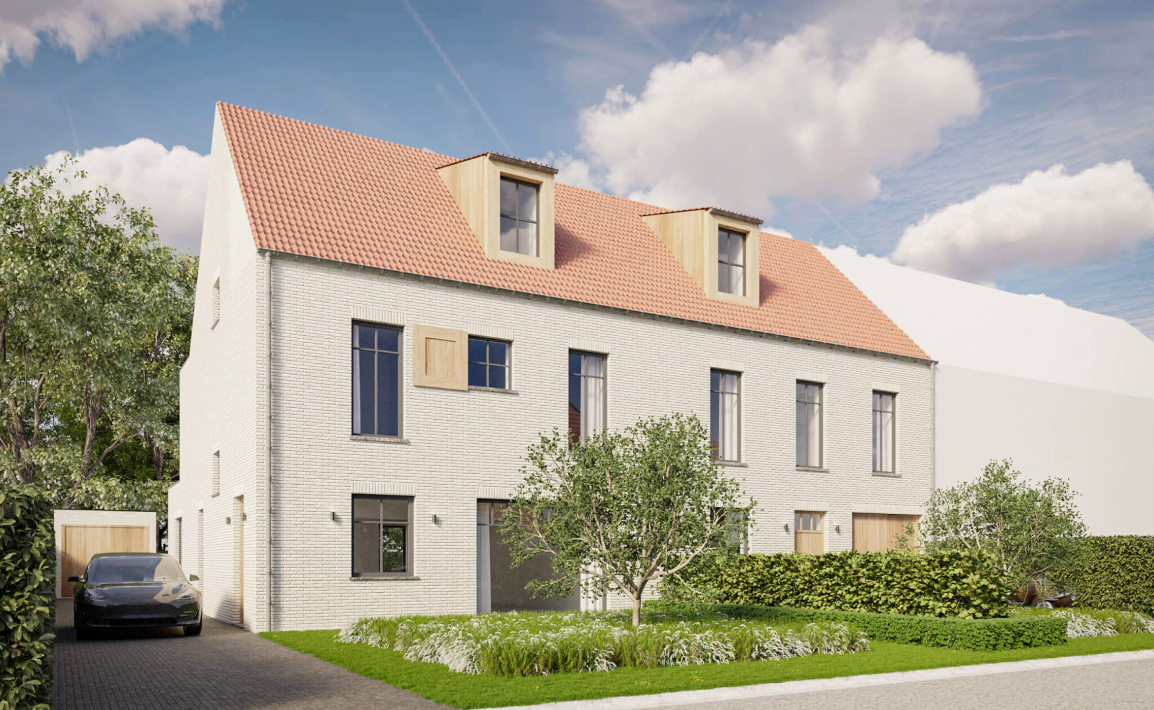 Luxueuze nieuwbouwwoning met min. 4 slpk. en 2 bdk. op ca. 575m² te Minderhout! - foto 1