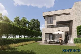 Half open bebouwing met praktijkruimte op een perceel van 385m² gelegen te Borsbeek nabij het dorpscentrum, op wandelafstand van winkels, scholen...