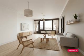 Verdieping 3 (bereikbaar met lift of trap):- inkomhal- woon- en eetkamer (ca. 33m²)- uitgeruste keuken (ca. 8m²)- westgericht terras (8m²)-...