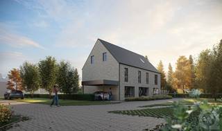 Project Houthoek – Hedendaags wonen in het groene hart van Laakdal<br /><br />In het landelijke en charmante Laakdal verrijst het nieuwbouwproject Houthoek: een kleinschalig nieuwbouwproject bestaande uit 5 moderne en buitengewone gezinswoningen met telkens 3 slaapkamers. Een unieke combinatie van hedendaagse moderne architectuur, energiezuinig wonen en een rustige, groene omgeving.<br /><br />Laakdal situeert zich op het kruispunt van de provincies Antwerpen, Vlaams-Brabant en Limburg en biedt de perfecte balans tussen natuur, bereikbaarheid en dagelijks comfort. Op slechts een boogscheut bevinden zich prachtige natuurdomeinen zoals Gerhagen, De Merode en de idyllische Laakvalleien – ideaal voor wandelaars, fietsers en natuurliefhebbers.<br /><br />De woningen worden gebouwd volgens de nieuwste energienormen en zullen beschikken over een E-peil lager dan E20, wat garant staat voor uiterst energiezuinig en toekomstgericht wonen met lage energiekosten. Elke woning wordt uitgerust met een lucht-water warmtepomp met vloerverwarming, een Ventilatiesysteem C+ EVO, een regenwaterrecuperatiesysteem en een zonnepaneleninstallatie met een totaal vermogen van ongeveer 4.000 Wp per woning. Daarnaast wordt er nog een blowerdoortest uitgevoerd om de luchtdichtheid en energieprestaties van de woningen verder te optimaliseren.<br /><br />Er worden ruime budgetten voorzien voor keuken en sanitair. Kopers krijgen bovendien de mogelijkheid om, zolang keuken en sanitair nog niet besteld zijn bij de leverancier, de afwerking verder te personaliseren naar eigen smaak en stijl.<br /><br />Elke woning wordt standaard uitgerust met een carport en een tuinomheining (uitgezonderd lot 7, waar carport en omheining mogelijk is mits meerprijs).<br /><br />Extra belangrijke troef<br />De loten 3 tot en met 6 komen voor rechthebbenden in aanmerking voor het verlaagde BTW-tarief van 6%, wat een bijzonder interessant financieel voordeel kan betekenen bij aankoop.<br /><br />Het betreft hier LOT 7 van de verkaveling.<br /><br />De woning is ingedeeld als volgt:<br />Gelijkvloers<br />+ Inkomhal<br />+ Apart gastentoilet met handenwasser<br />+ Leefruimte bestaande uit zithoek en eethoek met trap naar de bovenverdieping<br />+ Volledig geïnstalleerde open keuken met keukeneiland en ontbijttoog<br />+ Aangrenzende berging / wasplaats<br /><br />Verdieping<br />+ Nachthal met overloop en trap naar de verder in te richten zolderverdieping<br />+ Apart toilet<br />+ 3 slpks<br />+ Badkamer met alle comfort<br /><br />Vooraanleg terras wordt voorzien.<br /><br />Centrale ligging<br />Project Houthoek geniet van een uitstekende ligging nabij het centrum van Laakdal. Winkels, horeca, scholen, sportfaciliteiten, apotheek en openbaar vervoer bevinden zich op wandelafstand. Bovendien bent u dankzij de nabijheid van de E313 vlot verbonden met omliggende steden.<br /><br />Een stijlvolle thuisbasis voor wie comfortabel, energiezuinig én groen wil wonen – met een extra interessant financieel voordeel voor rechthebbenden.