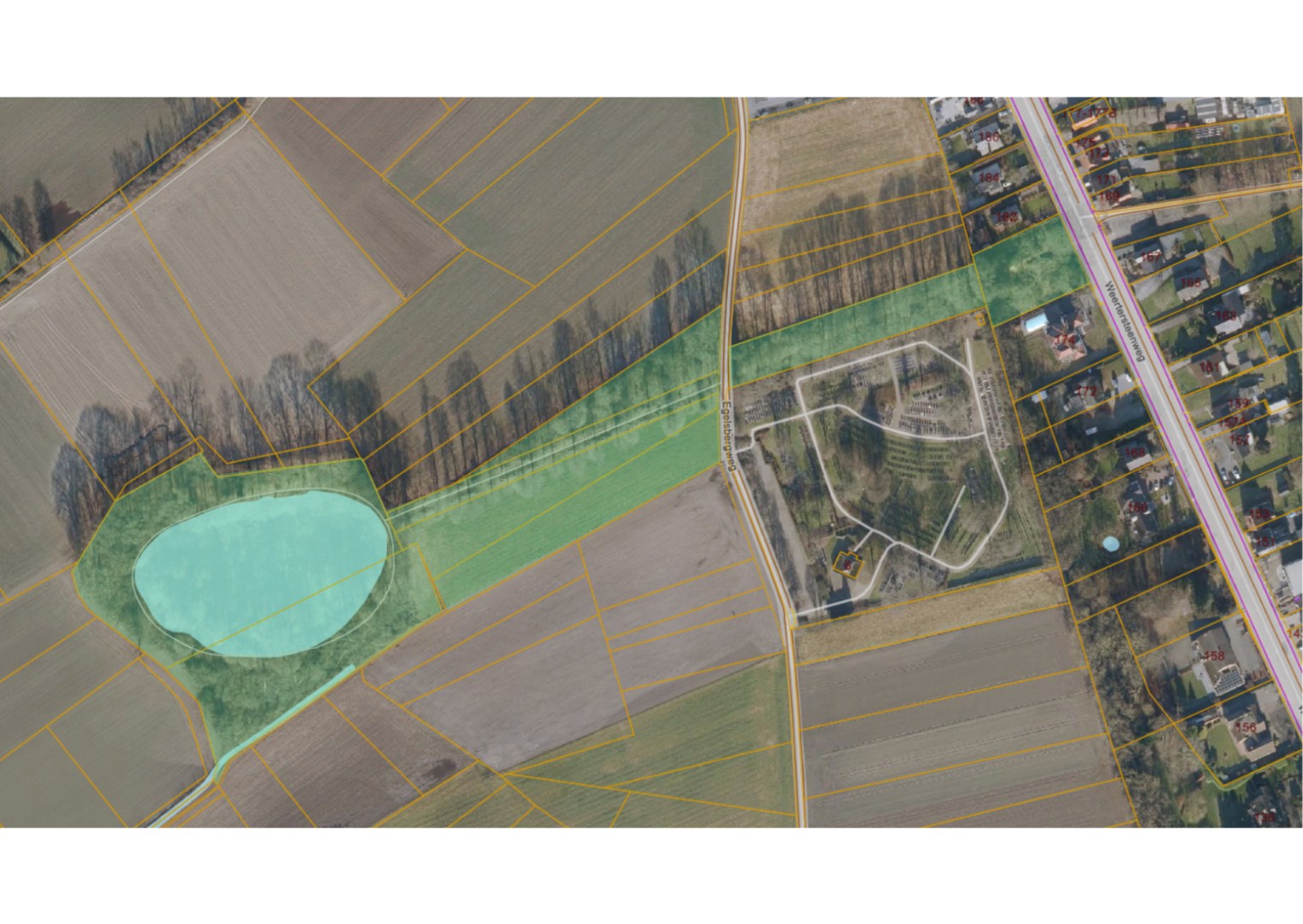 Perceel bouwgrond van 21a 62ca met achterliggende percelen - foto 1