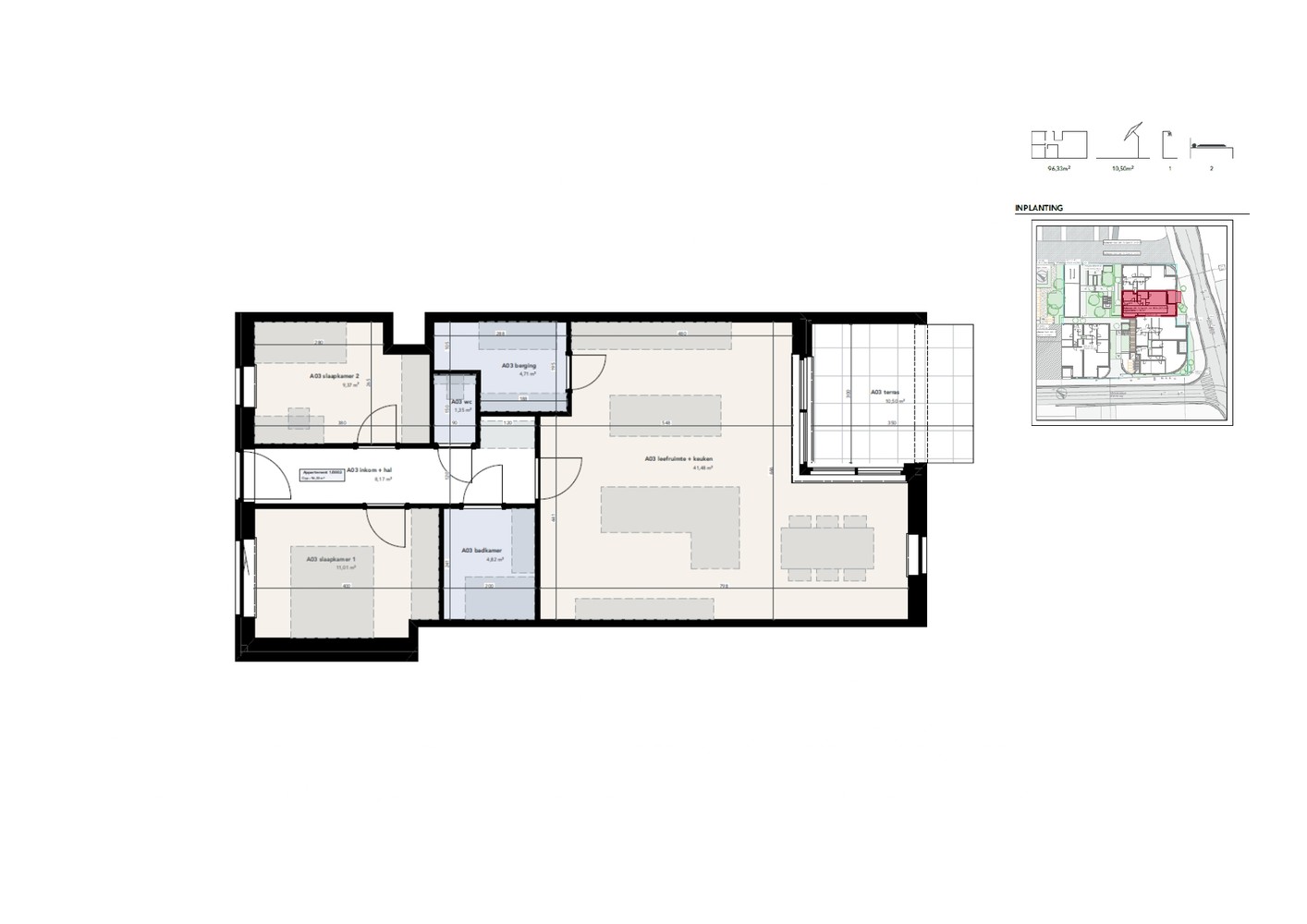 Appartement met 2 slaapkamers - foto 3