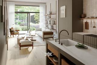 Deze ruime maisonnette van 135 m² beschikt over een doorzon eet- en leefruimte én twee terrassen. De inkomhal heeft een vestiairehoek en gastentoilet. De doorzon leefruimte heeft een eethoek, een open keuken met kookeiland, een praktische berging onder de trap en een ruime , lichtrijke zithoek, allen met extra hoge plafonds van liefst 351cm. Op de verdieping bevinden zich 3 slaapkamers, waarvan één met en-suite badkamer. Verder is er een toilet, een berging en een tweede badkamer.<br /><br />Met +7.700 m² nieuw parkgebied biedt O’Vert een thuis voor jong en oud met een gevarieerd aanbod van appartementen.<br /><br />Dankzij de nieuwe Verapazbrug werd de stadsring R40 verlegd via de Afrikalaan. Dok Noord krijgt hierdoor een autoluwe kade met éénrichtingsverkeer, een tram en heel veel bijkomend groen. <br /><br />O'Vert krijgt een aansluiting op het Gentse warmtenet, fotovoltaïsche panelen en geavanceerde ventilatiesystemen. Ondergrondse parkeervoorzieningen bieden een droge en veilige toegang tot uw nieuwe thuis temidden het groen. De combinatie van een topligging, hoogwaardige architectuur en duurzame technieken maakt O'Vert bijzonder aantrekkelijk voor zowel eigenaars-bewoners als investeerders.<br /><br />Verlaagd BTW-tarief van 6% mogelijk op de volledige constructiewaarde, nu ook voor investeerders.<br /><br />Het volledige aanbod van O'Vert vind je bij Landbergh, steeds welkom voor een vrijblijvende toelichting via jef@landbergh.be of 09 225 25 24.