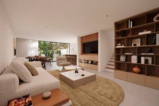 <p>Voor meer info of een bezoek, bel 054 69 39 37 - Op een<strong> toplocatie</strong> in <strong>Denderhoutem, </strong>bevindt zich deze halfopen bebouwing op een perceel van 5 are 35 ca. Binnen dit project zijn er<strong> twee halfopen bebouwingen en twee gesloten bebouwingen</strong> beschikbaar. De woning omvat een ruime inkomhal, waar ook het apart toilet voorzien is. Verder bereiken we de ruime en lichtrijke eet- en leefruimtes met <strong>open keuken. </strong>Op de eerste verdieping zijn er <strong>drie ruime slaapkamers</strong> aanwezig, een apart toilet en een ruime badkamer die voorzien is van zowel bad, douche en dubbele lavabo. Op deze bovenverdieping kan de indeling nog worden aangepast: open of gesloten bureauruimte, vergroten van de slaapkamers,… De halfopen bebouwing beschikt over een extra berging voor eventuele stockage van fietsen. <strong>De afwerking van de woningen (keuken, badkamer, vloeren) kan volledig naar eigen smaak worden gekozen! </strong><strong>Warmtepomp – Zonnepanelen – Vloerverwarming – Toplocatie!<br /></strong><br /><strong>*Prijzen vermeld in de advertentie betreft prijs excl. BTW en kosten.</strong><strong><br />**Mogelijkheid tot aankoop aan 6% BTW.</strong></p>
<p><strong> </strong></p>