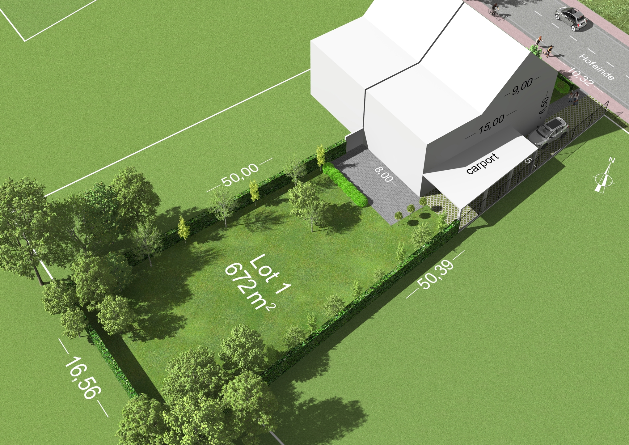 Bouwgrond (672m²) voor halfopen bebouwing te Vosselaar! - foto 4