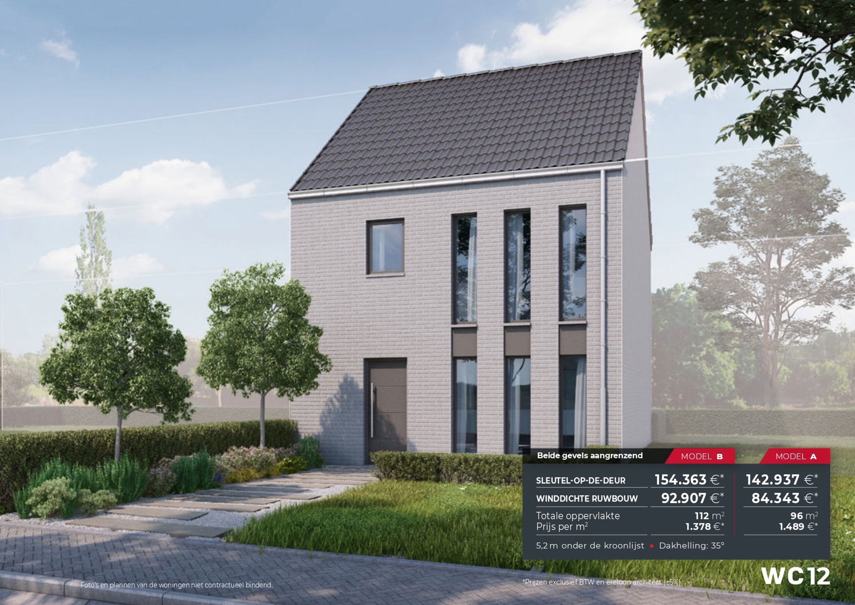 Bouwgrond voor gesloten bebouwing met voorbeeldwoning; - foto 1