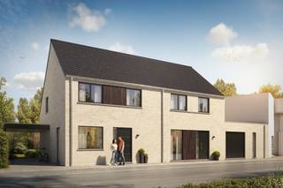 In de <strong>Gullegemstraat in Wevelgem</strong> realiseren we binnenkort twee stijlvolle en energiezuinige gezinswoningen op een bijzonder gunstige locatie. Het project bevindt zich op korte afstand van het centrum van Wevelgem, waardoor winkels, scholen, horeca, sportvoorzieningen en andere dagelijkse faciliteiten vlot bereikbaar zijn. Ook op vlak van mobiliteit geniet u hier van een uitstekende ligging. Dankzij de nabijgelegen op- en afrit van de E403 zijn onder meer Kortrijk, Roeselare en Brugge vlot bereikbaar. <br /><br />De woning wordt ontworpen met bijzondere aandacht voor ruimte, lichtinval en een praktische indeling. Op het gelijkvloers bevindt zich een ruime en lichtrijke leefruimte met open keuken, en aparte thuiswerkplek. De ruime inpandige garage biedt niet alleen plaats voor de wagen, maar zorgt ook voor bijkomende praktische bergruimte.<br />Op de eerste verdieping bevinden zich drie volwaardige slaapkamers, een volledig uitgeruste badkamer en een apart toilet op de nachthal. De zolder is te bereiken met een aparte uitklapbare trap. <br /><br /><strong>De woning beschikt over:</strong>
<ul>
<li>Een ruime en lichtrijke leefruimte met open keuken en thuiswerkplek;</li>
<li>Drie volwaardige slaapkamers;</li>
<li>Een volledig uitgeruste badkamer;</li>
<li>Een apart toilet op de nachthal;</li>
<li>Ruime inpandige garage. </li>
</ul>
Dankzij de doordachte indeling biedt deze woning alle ruimte en comfort voor wie op zoek is naar een hedendaagse gezinswoning. De combinatie van een ruime garage, drie slaapkamers, een private tuin en de centrale ligging nabij het centrum en de E403 maakt dit een bijzonder complete woning.<br /><br />Als koper krijgt u bovendien de mogelijkheid om de woning volledig naar eigen smaak af te werken. In samenspraak met onze vaste partnerleveranciers kiest u zelf materialen en afwerkingen binnen het voorziene budget. Zo creëert u een woning die perfect aansluit bij uw persoonlijke woonwensen.<br /><br /><strong>Interesse in dit project in Wevelgem?</strong><br />Contacteer ons vandaag nog voor meer informatie, plannen of een vrijblijvende afspraak.