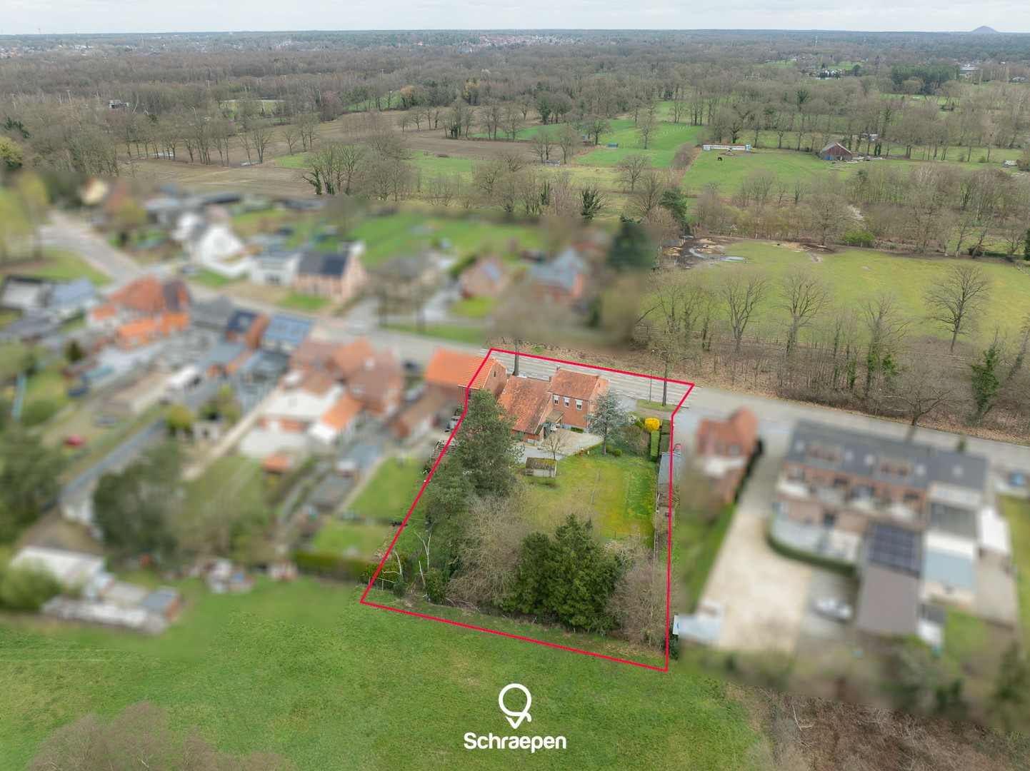 Af te breken tweewoonst op zuidwestelijk perceel van 16,5 are met maar liefst 28,5 m straatbreedte! - foto 4