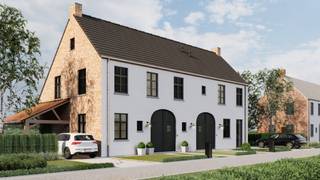 Langs de Borstelstraat in Houthulst wordt deze prachtige halfopen projectwoning (lot 2) gerealiseerd. De grote stijlvolle voordeur leidt naar...