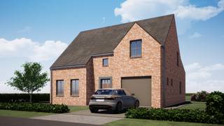 In de driehoek Diksmuide, Kortemark Houthulst, vinden we langs de Ruyterhoekstraat ter hoogte van nummer 8 deze nog te bouwen nieuwbouwvilla terug. De buurt wordt gekenmerkt door zijn groene landelijke omgeving, waar het heerlijk tot rust komen is. De villa zelf is vlot bereikbaar via de Klerkenstraat de verbindingsweg tussen Zarren en Klerken. Bijgevolg staat u in een mum van tijd op de markt van Diksmuide of in de dorpskern van Houthulst/ Staden of Kortemark.<br /><br />De villa opgetrokken in de landelijke bouwstijl ligt op een perceel van 1.639 m² (waarvan 444 m² in landbouwgebied) en heeft een bewoonbare oppervlakte van 222m². Deze villa is voorzien op de gelijkvloerse verdieping van een ruime inkomhal met apart toilet die aansluiting geeft op de ruime lichtrijke woonkamer met semi-open ingerichte keuken. Eveneens vanuit de inkomhal kunt u naar de eerste slaapkamer of bureauruimte die tevens beschikt over een separate douchekamer (douche en lavabo). Daarnaast beschikt de woning nog over een ruime inpandige garage met voldoende bergruimte. Op de eerste verdieping bevindt zich de nachthal met toegang tot de zolderruimte, een apart toilet, 3 slaapkamers, 2 bergruimtes en een grote badkamer. Mogelijkheid tot het creëren van een 5de slaapkamer. (Gvg, WgLk, Gmo, Gvkr, Gvv) ~ E-peil: 30 ~ Ref. OU28045<br /><br />Deze villa wordt volledig naar eigen smaak en stijl afgewerkt. Hierin wordt u volledig begeleid door onze professionele medewerkers, waardoor u volledig ontzorgd aan uw nieuwe woonervaring kunt beginnen.<br /><br />Mocht u een andere bouwstijl verkiezen, dit is zeker mogelijk, graag zitten wij samen om alles in detail te overlopen en eventueel een voorstel op maat uit te werken.<br /><br />Voor meer uitleg maken wij graag met u een afspraak voor een persoonlijk gesprek! Tot binnenkort? Residentie Vastgoed.<br /><br />Dit plan is een voorstel en onder voorbehoud van goedkeuring van de omgevingsvergunning voor stedenbouwkundige handelingen bij de gemeente Kortemark.