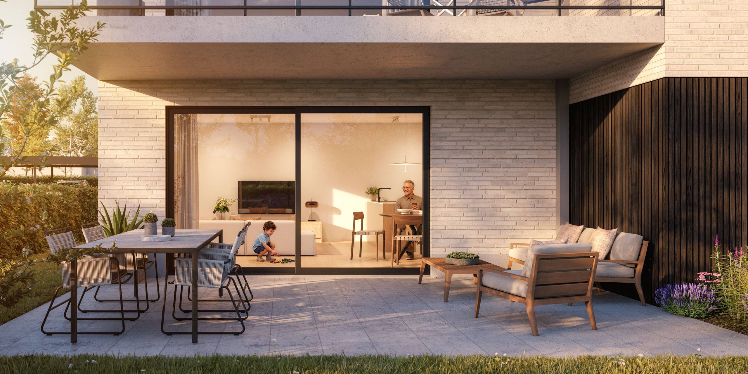 Nieuwbouw ruim tweeslaapkamer appartement op gelijkvloers met BEN-label en zongerichte tuin met terras in Leffinge - foto 5