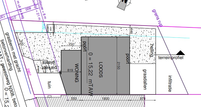 1446m² bouwgrond (woning + loods)  te koop in Proven. - foto 2