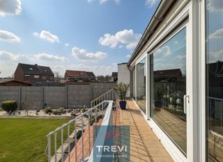 Lessines, belle maison trois façades joliment rénovée offrant de beaux volumes, une véranda et un splendide jardin. Elle se compose d'un hall...