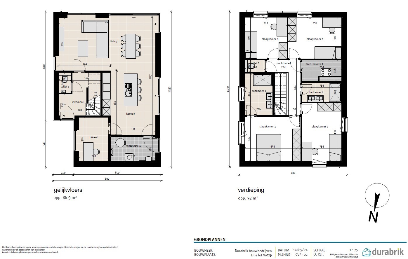 Open bebouwing met 4 slpk , 2 badkamers en apart bureel - foto 4