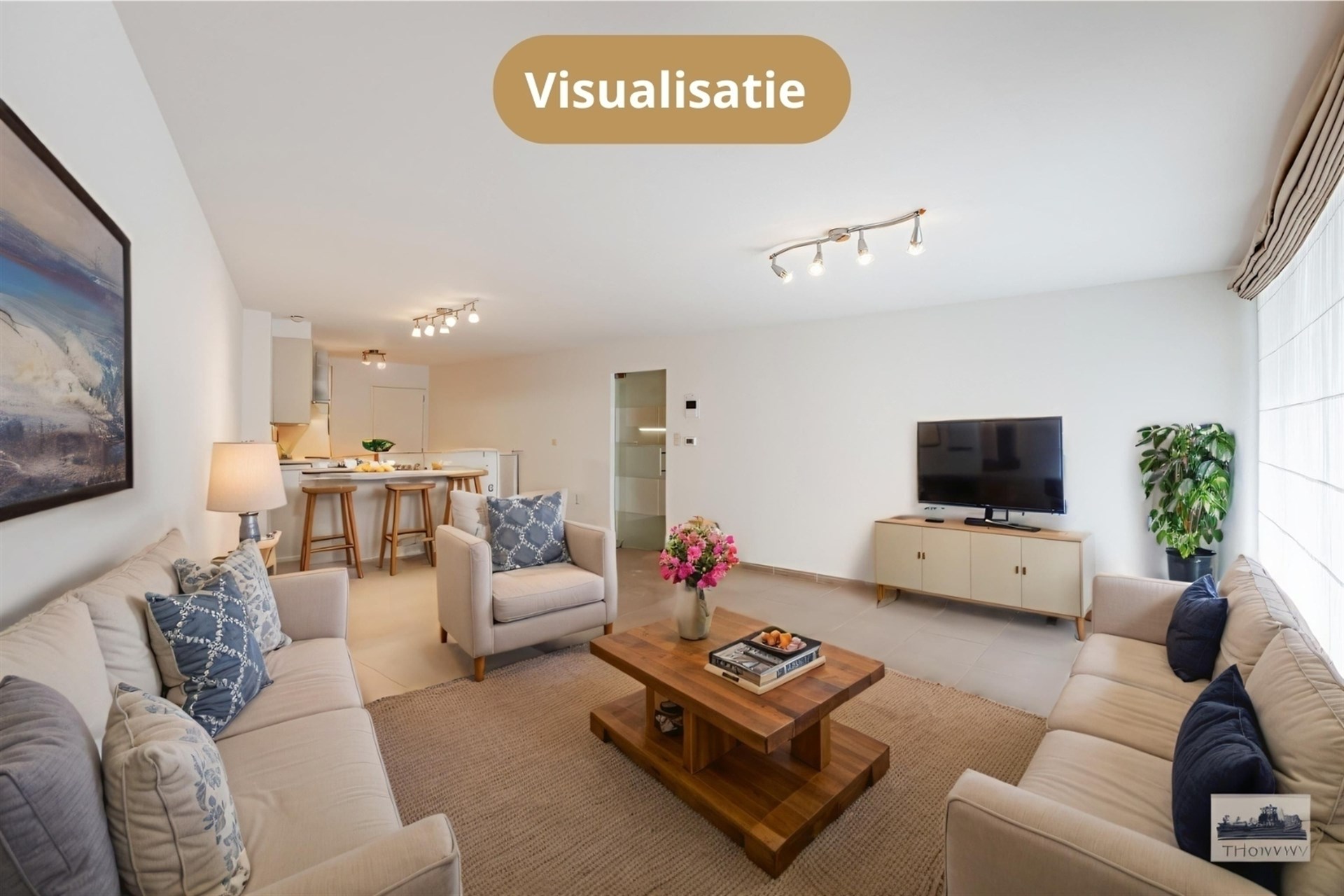 Gelijkvloers modern appartement in centrum Wetteren - foto 2