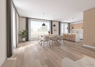 <strong>Moderne nieuwbouwwoning met 3 slaapkamers en 2 badkamers te koop in Veerle, Laakdal</strong><br /><br />Op de Lakstraat, nabij het centrum van Veerle (Laakdal), vinden we dit nieuwbouwproject in een moderne stijl. De centrale ligging biedt heel wat voordelen: een supermarkt, een lagere school en horeca liggen op wandel- en fietsafstand van de woning. De op- en afrit van de E313 bevindt zich op slechts enkele minuutjes rijden.<br /><br />We komen de woning binnen via de inkomhal met apart gastentoilet. <span>Vanuit de inkomhal komen we binnen in de ruime woonkamer (49,4m²) met open keuken (14,21m²). De keuken zal voorzien worden van alle nodige toestellen. De grote ramen zullen hier zorgen voor veel natuurlijke lichtinval en zicht op de tuin. Achter de keuken bevindt zich een berging en de inpandige garage (19,9m²). Voor het parkeren van de wagen en voor extra opslagruimte is dit ideaal.</span><br /><br /><span>Op de verdieping situeren zich drie ruime slaapkamers (17,78m, 15,87m² en 14,62m²) en een dressing (9,04m²). Ensuite aan de slaapkamers bevinden zich een douchekamer en een tweede volwaardige badkamer (17,78m²). De hoofdbadkamer wordt voorzien van een inloopdouche, een ligbad en een dubbele lavabo.<br /><br />Verder bevindt zich ook een aparte technische ruimte op de verdieping.</span><br /><br /><span>Deze woning wordt zeer energiezuinig opgeleverd. De verwarming zal gebeuren via vloerverwarming via een lucht-waterwarmtepomp, dit systeem is eveneens geschikt voor koeling. De ramen worden voorzien van PVC-ramen en er worden ook 8 zonnepanelen voorzien.</span><br /><br /><span>Als koper is er inspraak in de volledige afwerking van de woning.</span><br /> <br />Is deze nieuwbouwwoning in moderne stijl iets voor jullie? Contacteer ons dan via info@bosmanvastgoed.be voor meer info of een bezoek ter plaatse. Wij helpen jullie graag verder!