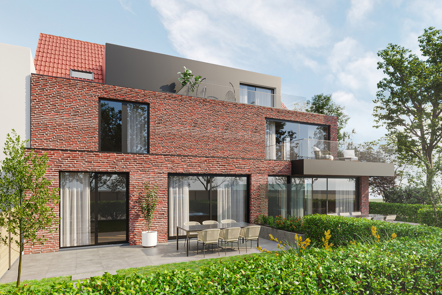 Gelijkvloers nieuwbouwapp. van 102m² met 2 slpk. & terras - foto 1