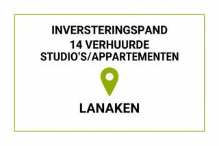 Wooncomplex met 14 gerenoveerde en verhuurde studio’s en appartementen te Lanaken (Veldwezelt) – 2de Carabinierslaan 13.<br /><br />Interessant investeringsobject gelegen op een bijzonder gunstige locatie in Veldwezelt, op amper 1 km van Maastricht.<br />Het centrum van Lanaken bevindt zich op slechts 3 km en ook de dagelijkse voorzieningen, winkels en handelszaken zijn vlot en snel bereikbaar.<br /><br />Het complex is gelegen op een perceel van 13a 92ca en wordt momenteel volledig gerenoveerd.<br />Het geheel bestaat uit twee gebouwen, elk voorzien van een centrale inkomhal met trappenhal.<br />De verschillende woonentiteiten zijn verdeeld over meerdere verdiepingen en bieden een gevarieerd aanbod aan studio’s en appartementen.<br />Elke wooneenheid beschikt over een aangename leefruimte, een ingerichte keuken en een badkamer. De appartementen beschikken bovendien over een aparte slaapkamer.<br /><br />Op het dak werden 39 zonnepanelen geïnstalleerd, wat bijdraagt aan een duurzame en energiezuinige exploitatie van het complex.<br /><br />De totale jaarlijkse huuropbrengst bedraagt € 146.700. Het bruto aanvangsrendement (BAR) bedraagt 5,3%.<br />Een gedetailleerd overzicht van de verschillende wooneenheden, met de bijhorende oppervlaktes en huuropbrengsten, is opgenomen in bijlage.<br /><br /><u><strong>Indeling</strong></u><br />Een centraal en overdekt portaal geeft toegang tot de twee afzonderlijke inkomhallen, elk voorzien van een trappenhal.<br /><br /><u>Gelijkvloers:</u><br />Het gelijkvloers omvat 4 studio’s met een bewoonbare oppervlakte van respectievelijk 35m², 38m², 28m² en 34m².<br /><br /><u>Eerste en tweede verdieping:</u><br />Elke verdieping omvat 2 appartementen met aparte slaapkamer en 2 studio’s.<br />De appartementen beschikken over een bewoonbare oppervlakte van telkens 52 m².<br />De studio’s hebben een bewoonbare oppervlakte van respectievelijk 38 m² en 35 m².<br /><br /><u>Derde verdieping:</u><br />De derde verdieping omvat 2 appartementen met aparte slaapkamer, met een bewoonbare oppervlakte van respectievelijk 42 m² en 46 m².<br /><br />Een bijzonder interessant en rendabel investeringsobject, dankzij de combinatie van 14 verhuurde wooneenheden, een uitstekende ligging nabij Maastricht, een aantrekkelijke huuropbrengst en de aanwezigheid van zonnepanelen.<br /><br /><br />Voor meer info of een bezoek ter plaatse, contacteer ons op 0473 79 29 30 of mail naar luc@vestio.com<br /><br /><br /><br /><br />