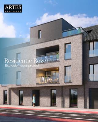 Residentie ROZEN is gelegen op een rustige, groene locatie in het hart van Genk, in de Rozenkranslaan op wandelafstand van winkels, openbaar vervoer, horeca, etc.<br /><br />Appartement 2.2 is gelegen op de 2de verdieping en omvat:<br />- inkom met vestiaire<br />- woonkamer <br />- open keuken<br />- berging<br />- 1 slaapkamer<br />- badkamer<br />- gastentoilet<br />- terras van 6,4 m²<br /><br />Optioneel: autostaanplaats in de ondergrondse verdieping aan € 14 000 en berging aan € € 4 500 excl. BTW en registratierechten<br /><br />Troeven:<br />- Gunstige ligging<br />- Energiezuinig<br />- Eigen keuze in de afwerking<br />- Gezellige terrassen<br />- Vloerverwarming<br />- Gebouwd met duurzame materialen<br />- Fietsenstalling voor 28 fietsen<br /><br />6% BTW is mogelijk indien u voldoet aan de voorwaarden!<br /><br />Prijs appartement 2.2:<br />€ 221 800 excl. BTW <br />€ 238 708 incl. 6% BTW<br />€ 262 978 incl. 21% BTW<br /><br />Voor de beschikbaarheid, een correcte prijsberekening, meer info en inzage in de plannen, maken we met plezier –liefst na afspraak- tijd voor u vrij op ons kantoor.<br />