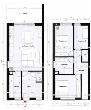 <p><span>In een rustige kindvriendelijke omgeving in Maasmechelen mogen we u 2 identiek afgewerkte nieuwbouwwoningen te koop aanbieden. Van hieruit is alles wat Maasmechelen te bieden heeft in een mum van tijd bereikbaar. De lagere school ligt op een boogscheut.</span></p><p><span> </span></p><p><span>Deze 2 halfopen bebouwingen zijn elkaars spiegelbeeld. De foto's zijn van de rechtse woning. </span></p><p><span> </span></p><p><span>Gelijkvloers is er de inkomhal met een gastentoilet. De woonkamer en keuken zijn één geheel. Van hieruit heeft u via het grote schuifraam rechtstreeks toegang tot de tuin. De keuken heeft alle comfort met een keramische kookplaat, afzuigkap, combi-oven, frigo en vaatwasmachine. Aansluitend is er de berging met alle technieken zoals de gaswandketel en het tegen het plafond netjes verborgen verluchtingsysteem.</span></p><p><span> </span></p><p><span>Op het eerste verdiep zijn er 3 slaapkamers, een apart toilet en de badkamer. Deze laatste heeft een inloopdouche en een badkamermeubel met dubbele wastafel.</span></p><p><span> </span></p><p><span>Doorheen de hele woning is er vloerverwarming op aardgas.</span></p><p><span> </span></p><p><span>Achteraan is er een gezellige tuin met een aangelegd terras dat aansluit op de woonst. Als buitenberging beschikt u over een tuinhuis. De beklinkering is reeds volledig gebeurd. De woningen worden verkocht onder het 21% BTW-stelsel. De berekening kan u in bijlage terugvinden.</span></p><p><span> </span></p><p><span>Wenst u meer info of wilt u ter plaatse gaan kijken dan kan u ons contacteren op het nummer 0484/35.67.65 of via mail naar Fabian@jemar.be.</span></p><p><span> </span></p><p><span> </span></p>