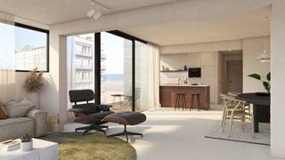 <p>Schitterende penthouse in hartje Koksijde-Bad en op enkele passen van zee! <br /><br />Dit bijzonder lichtrijke appartement wordt tot in de puntjes afgewerkt en beschikt over een grote woonkamer met zeezicht en uitgevend op een zonneterras, een moderne open keuken, een luxueuse badkamer met inloopdouche, twee mooie slaapkamers, een afzonderlijk toilet, en een praktische berging met aansluiting voor wasmachine en droogkast. <span>Stijlvolle en duurzame afwerking: schilderwerken en verlichting inbegrepen.</span><br /><br /><span>Gemeenschappelijk fietslokaal, privatieve kelder.</span><br /><br /><br /></p>