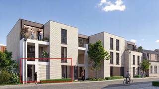 In het CENTRUM van HERZELE vlakbij de GROENLAAN komt het nieuwbouwproject residentie Starsky &amp; Hutch. <br />Dit benedenappartement heeft een eigen tuintje van 41,02m², een living met schuifraam naar het terras aan de rustige binnenkern achteraan! Het appartement telt 2 slaapkamers, badkamer met mogelijkheid voor bad en douche en een grote bergruimte. Mogelijkheid tot aankoop van een privatieve, overdekte staanplaats voor 1 of 2 wagens. <br />Neem zeker een kijkje op onze BEWEEGBARE 3D SIMULATIE op www.JUNOVASTGOED.be