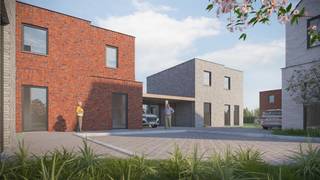Nieuwbouwwoning (HOB) op een perceel van 255,70 m2, met een bruto bewoonbare oppervlakte van 204,53 m2. Op de gelijkvloerse verdieping vinden we een inkomhal, leefruimte met open keuken, een berging en apart toilet. Op de eerste verdieping zijn er 3 slaapkamers, een apart toilet, een wasplaats en een badkamer. Op de tweede verdieping, die bereikbaar is via een vaste trap, vinden we nog een zolder waarvan de bestemming nog kan ingevuld worden. Verder wordt er nog een carport voorzien. Naast de woning ligt er een extra staanplaats. De werken starten in het voorjaar van 2025 en de oplevering wordt voorzien tegen de zomer van 2026. Alle prijzen excl. registratierechten en BTW. Voor meer info, of vrijblijvend het lastenboek en plannen: 0479/9 34 34 9 (Kristof)