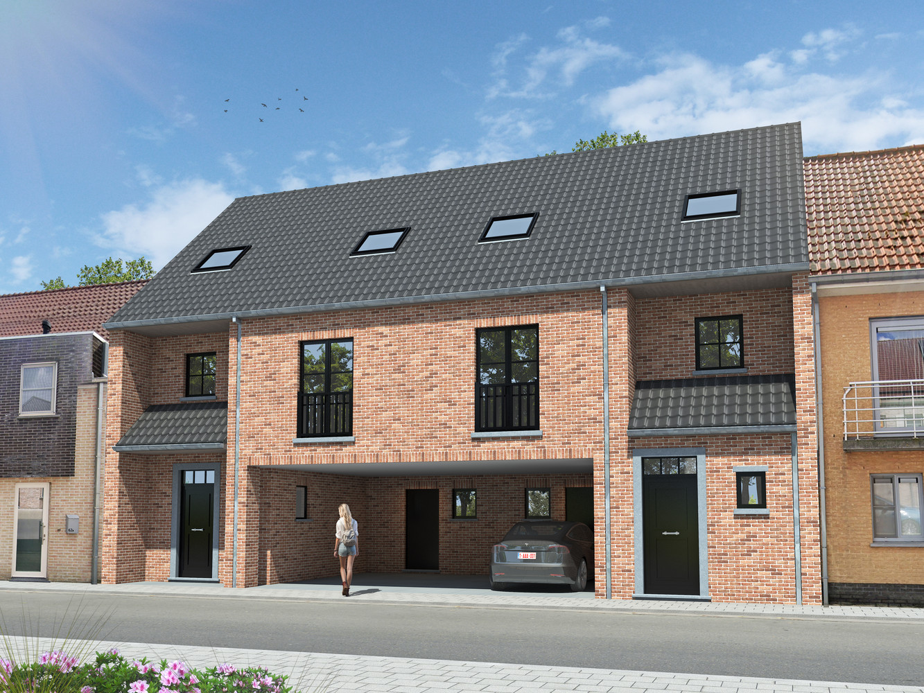 NIEUWBOUWWONING MET ZUIDGERICHTE TUIN &amp; PARKEERPLAATS TE BEKEGEM - foto 1