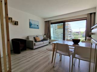 ZUIDGERICHTE GERENOVEERDE STUDIO MET SLAAPHOEK EN MET GROOT ZONNETERRAS INCLUSIEF KELDER OP ENKELE METERS VAN HET STRAND TE DE PANNEBestaande uit...