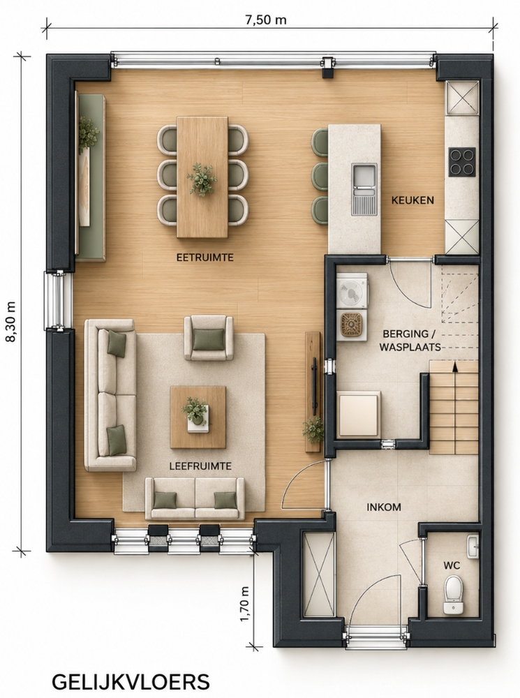 TE KOOP in GAVERE aan de Liefkenswegel 8 lot 2 (Linker Lot) - foto 2