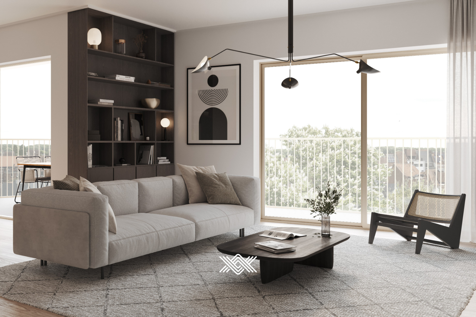 Hoekappartement met terras en verbluffend zicht over de Leie - foto 1