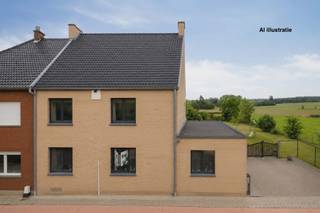 <strong>Landelijk gelegen woning te Binkom (Lubbeek) met o.a. een bewoonbare oppervlakte van 236 m², 1 slaapkamer (met mogelijkheid tot meerdere slaapkamers op de eerste verdieping), een adembenemend uitzicht over de landelijke omgeving en zoveel meer. EPC-label D. Watertoets: A/A.</strong><br /><br />De woning beschikt op het gelijkvloers over een inkomhal, vestiaireruimte, apart toilet, een zeer ruime open leefruimte met onder meer een zithoek, bureauruimte, eetplaats en keuken. Verder bevinden zich op deze verdieping nog een tweede eetruimte, een badkamer, een technische ruimte en een gelijkvloerse slaapkamer.<br /><br />De eerste verdieping/zolderruimte is momenteel niet ingericht, maar biedt binnen het bestaande volume enorm veel uitbreidingsmogelijkheden. Het is perfect mogelijk om hier nog drie extra slaapkamers te creëren.<br /><br />Daarnaast beschikt de woning over een kelder.<br /><br />Buiten zijn er twee parkeerplaatsen naast de woning, een ruim terras, een garage als bijgebouw en een prachtige tuin met uitzicht over het omliggende landelijke landschap. Dankzij de ligging op een heuvel geniet de woning van een uitzonderlijk vergezicht, wat deze eigendom een uniek karakter geeft.<br /><br />De woning geniet bovendien van een goede verkeerstechnische ligging ten opzichte van de E40, scholen, openbaar vervoer, winkels en andere voorzieningen.<br /><br />Interesse? Bel naar 0496 07 89 48.