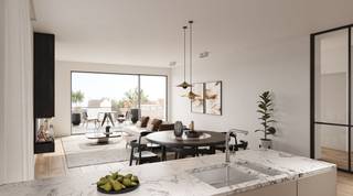 Verrassend ruim appartement op de eerste verdieping van residentie M-one, gelegen op een TOPLOCATIE in Zedelgem. Indeling als volgt: Inkomhal met vestiaire en gastentoilet, lichtrijke en ruime leefruimte met zit-en eethoek, open geïnstalleerde keuken met aansluitende berging, nachthal, apart toilet, 3 slaapkamers en een badkamer met douche en lavabo met meubel. De afwerking is van een uitstekende kwaliteit met duurzame materialen. Bovendien biedt dit appartement een aangenaam, ruim terras en de mogelijkheid tot aankoop van ondergrondse garagebox of parkeerplaats met berging.Met vloerverwarming en een warmtepomp aanwezig, geniet u bovendien van optimaal comfort en energie-efficiëntie. Mogelijkheid tot aankopen aan 6% BTW. Voor verdere informatie contacteer Michiel: 0473 25 55 33.