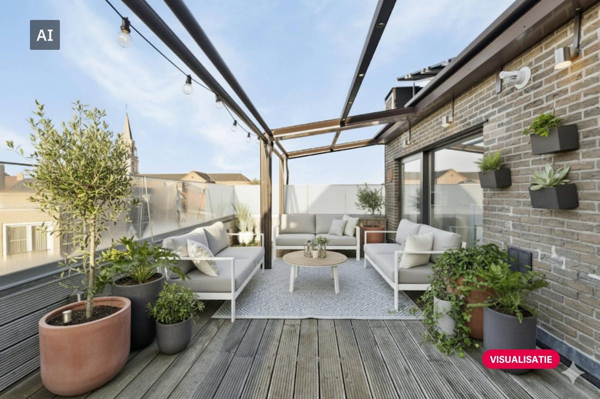 Dakstudio (47m²) met 2 terrassen in Roeselare te koop. - foto 2