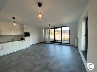 <p><span>A recently renovated, high-quality first-floor apartment with a beautifully landscaped front yard, a stylishly finished entry hall, and a stairwell with an elevator.</span></p><p><span> </span></p><p><span>We enter the apartment through a central hallway. The large living room is located on the quiet rear side of the building and features an open kitchen area with built-in appliances (stove, oven, range hood, refrigerator, and dishwasher). A large sliding window leads out to the terrace, which spans the entire width of the living area and is nearly 2 m wide—enough space to accommodate a few comfortable chairs or a small dining table. </span></p><p><span> </span></p><p><span>Both bedrooms are located at the front and have access to a small balcony through floor-to-ceiling windows. Thanks to the highly insulated windows, no street noise penetrates the home. Ventilation is provided by a mechanical ventilation system. The bathroom features a beautiful, spacious walk-in shower and a double sink.</span></p><p><span> </span></p><p><span>There is also a separate toilet with a sink and a spacious storage room housing the individual boiler and a connection for a washing machine.</span></p><p><span> </span></p><p><span>At the rear of the building is a covered and locked bicycle storage area, and a parking space must be rented at € 55.00.  </span></p><p><span> </span></p><p><span>Rent &amp; </span><span> fees<br />Rent: € 950.00 / month</span></p><p><span>Parking space: € 55.00 / month</span></p><p><span>Common area fees: € 50.00 / month (Maintenance of common areas)</span></p><p><span> </span></p><p><span>Highlights</span></p><ul><li><span>Modern apartment</span></li><li><span>Separate utility meters</span></li><li><span>Excellent EPC</span></li><li><span>Low common area fees</span></li><li><span>Bicycle storage and parking space available</span></li></ul>