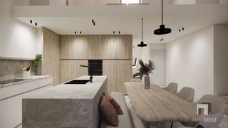 <p><span>T’LO is een eigentijds woonproject in Tessenderlo-Ham, ontworpen als een compacte, hoogwaardige residentiële ontwikkeling die comfort en functionaliteit centraal stelt. Het project bestaat uit 6 weldoordachte, moderne appartementen. </span></p><p><span> </span></p><p><span>2.1 - Penthouse - 231,01m2 - met lift - Leefruimte, keuken, terras, 2 slaapkamers en badkamer op de 2de verdieping - op de 3de verdieping een derde slaapkamer met ensuite badkamer en een bureauruimte of 4de slaapkamer. </span></p><p><span> </span></p><p><span>Architectuur en buitenruimte</span></p><p><span>De gevel combineert lichtkleurige baksteen en een overzichtelijke, evenwichtige vormgeving. Het dak met dakvensters geeft de leefruimte extra daglicht en draagt bij aan een frisse, luchtige uitstraling. Vooraan een groene enclave met twee aandachtige bomen en onderhoudsvriendelijk plantwerk, terwijl de oprit en privéparkeerplaatsen zorgen voor gemak en rust in de dagelijkse gang van zaken. </span></p><p><span> </span></p><p><span>Locatie en leefomgeving</span></p><p><span>Gevestigd in Hulst (Tessenderlo-Ham), geniet de woning van een rustige, residentiële omgeving met gemakkelijke toegang tot lokale voorzieningen zoals winkels, scholen en openbaar vervoer. De centrale ligging biedt een aangename balans tussen groen en bereikbaarheid, ideaal voor gezinnen en professionals die op zoek zijn naar kwaliteit in een rustige setting.</span></p><p><span> </span></p><p><span>Status en oplevering</span></p><p><span>T’LO - werken zijn reeds gestart! De vooropgestelde opleveringsdatum is eind 2026; geïnteresseerden worden uitgenodigd om contact op te nemen voor de laatste stand van zaken en beschikbare opties. Dit project combineert comfort, moderniteit en een doordacht ontwerp in een aantrekkelijke, kleinschalige setting.</span></p><p><span> </span></p><p><span>Waarom kiezen voor dit project</span></p><p><span>- Unieke, compacte woning met hoogwaardige afwerking en doordachte indeling;</span></p><p><span>- Leuke terrassen en privateparking op eigen terrein</span></p><p><span>- Moderne keuken met eiland en geïntegreerde apparatuur</span></p><p><span>- Warme, tijdloze afwerking met natuurlijke materialen</span></p><p><span>- Rustige maar toch goed verbonden locatie in Tessenderlo-Ham</span></p><p><span> </span></p><p><span>Neem contact op voor een project presentatie, aanvullende details en om de mogelijkheden van deze bijzondere woning zelf te beleven.</span></p><p><span> </span></p><p><span>Jouw visie </span></p><p><span>Onze Expertise</span></p><p><span>Jeroen helpt je graag verder</span></p><p><span>Bel 0478/766.000</span></p>