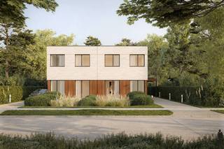 <div><strong>Nieuwbouwproject met halfopen woningen, 4 slpk en 2 badk!</strong><br /><br /><strong>In een rustige, doodlopende zijstraat van het bruisende centrum van Brasschaat wordt deze stijlvolle nieuwbouwwoning op nummer 17 gerealiseerd: een halfopen bebouwing met vier slaapkamers, twee badkamers, een bureau én een uitzonderlijk diepe, zuid gerichte tuin van meer dan 70 meter.</strong><br /><br /><strong>Deze woning maakt deel uit van een exclusief woonproject van vier unieke woningen, ontworpen door het gerenommeerde DBX architects. Elke woning werd doordacht gecreëerd met oog voor woonkwaliteit, esthetiek en duurzame bouwtechnieken.</strong><br /><br /><strong>Reeds 50% van de woningen verkocht: laatste twee woningen nu beschikbaar!</strong><br /><br /><strong>De gelijkvloerse verdieping is voorzien van:</strong><br />- Een inkomhal met gastentoilet en trap naar de verdieping;<br />- Een bureau (ca. 11 m²) aan de voorzijde van de woning, perfect als thuiswerkplek of speelkamer;<br />- Een bijkeuken/berging (ca. 8 m²);<br />- Een ruime open keuken met eiland, en eetkamer (5,50 m breed), centraal in de woning gelegen en in directe verbinding met de woonkamer;<br />- Een woonkamer aan de tuinzijde (ca. 47 m²) met grote raampartijen die overvloeien naar het zonneterras;<br />- Een zuidgericht terras en aansluitend een tuin van ruim 70 meter diep;<br />- Een houten carport en private oprit;<br /><br /><strong>De eerste verdieping is voorzien van:</strong><br />- Een centrale nachthal die toegang biedt tot alle slaapkamers en badkamers, alsook apart toilet op de nachthal;<br />- Een eerste slaapkamer (ca. 11 m²) met zicht op de tuin, en aansluitende eerste badkamer (ca. 8 m²) met ligbad, douche en dubbele lavabo;<br />- Een tweede en derde slaapkamer (beiden ca. 9 m²);<br />- Een vierde slaapkamer (ca. 8 m²);<br />- Een douchekamer (ca. 3 m²) met inloopdouche en dubbele lavabo;<br />- Een praktische technische berging/wasruimte (ca. 3 m²) voorzien van aansluitingen voor wasmachine en droogkast.<br /><br /><strong>Algemeen:<br /></strong>- Budget voor de keuken € 15.000,- en sanitair € 10.000,- (excl. BTW)<br />- Energie neutrale woning (E0) voorzien van vloerverwarming in combinatie met een lucht/water warmtepomp en zonnepanelen. De warmtepomp kan in de zomer ook koelen.<br />- Heldere superisolerende dubbele beglazing, schrijnwerk met thermisch onderbroken aluminium profielen<br />- Verluchtingsysteem volgens de EPB-wetgeving<br /><br /><strong>Deze woning biedt het beste van twee werelden: een rustige, residentiële ligging vlak bij het centrum van Brasschaat én een hedendaags wooncomfort met oog voor kwaliteit. De royale perceeldiepte maakt van de tuin een echte buitenkamer: ideaal voor gezinnen met kinderen, tuinliefhebbers of mensen die op zoek zijn naar rust en privacy.</strong><br /><br /><strong>Met vier slaapkamers, een bureau, twee badkamers én een grote leefruimte met veel lichtinval is deze woning ontworpen voor toekomstgericht wonen. Dankzij de duurzame bouwtechnieken en de doordachte indeling is dit niet alleen een warme thuis, maar ook een slimme investering op lange termijn.</strong><br /><br /><strong>Gelegen op wandelafstand van het Park van Brasschaat, kwaliteitsvolle handelszaken, scholen en openbaar vervoer. De woning biedt vlotte verbindingen naar de snelweg en omliggende gemeenten.</strong></div>