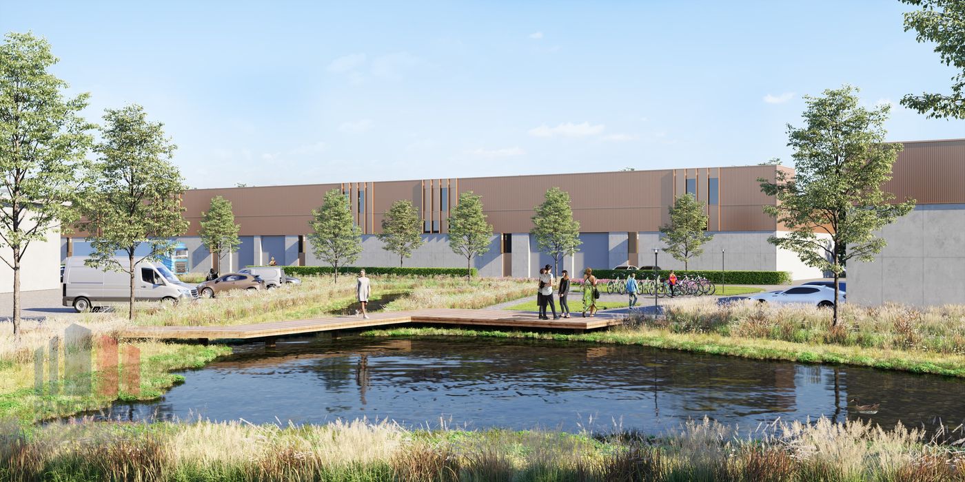 NIEUWBOUW KMO-UNIT VAN 180 M² MET WONING VAN 175 M² TE KOOP - foto 1