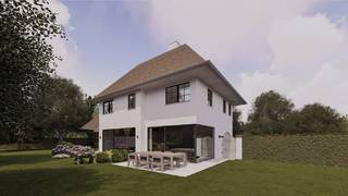 Unieke nieuwbouwvilla, omgeven door het groen langs de Zilversparrenstraat te Sint-Kruis (Brugge).INDELING VAN DE WONINGGELIJKVLOERS- Inkomhal-...